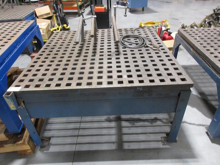 Acorn 5’ x 5’ Welding Table Platen with Adjustable Feet and Assorted Tooling