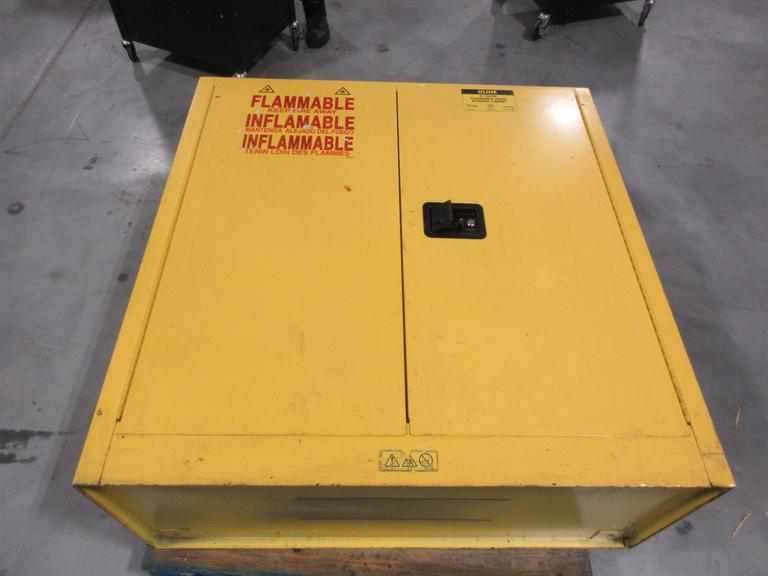 U-Line H-1563M Flammable Storage Cabinet - Standard, Manual Doors, Yellow, 30 Gallon