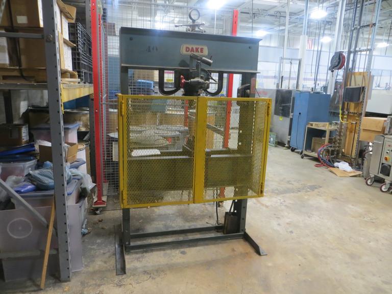 Dake 75H Hand Operated Hydraulic H-Frame Shop Press, 75 Ton,