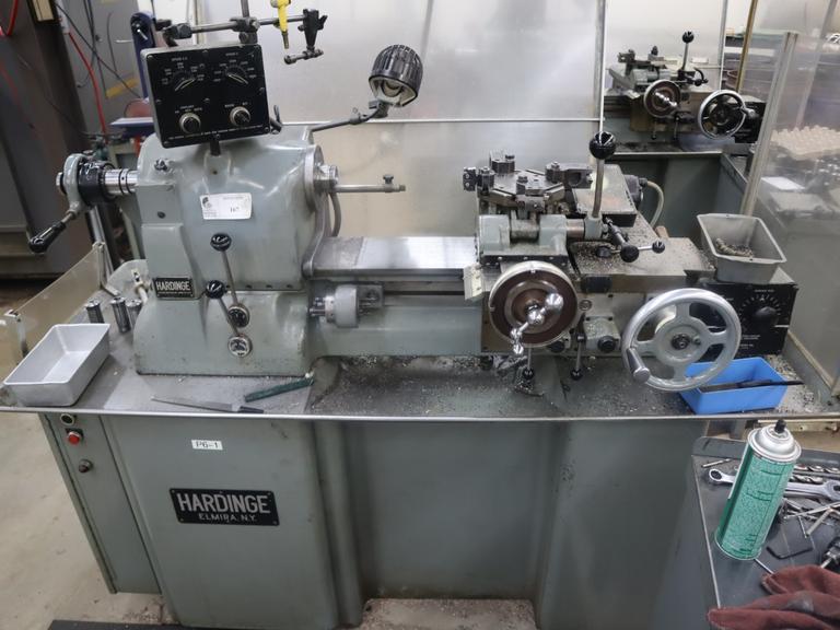 Hardinge Model HC Chucker Lathe,  8 Station Turret, 5C Collet Closer