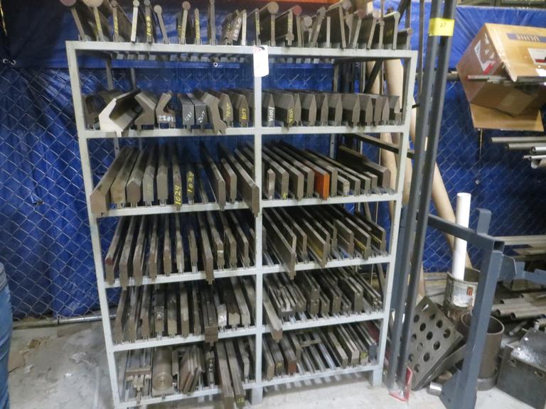 Press Brake Dies - Large Assortment on Storage Cart