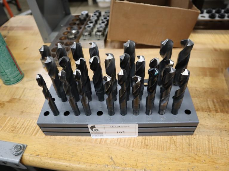 1/2" Reduced Shank Drills in Metal Divider Rack