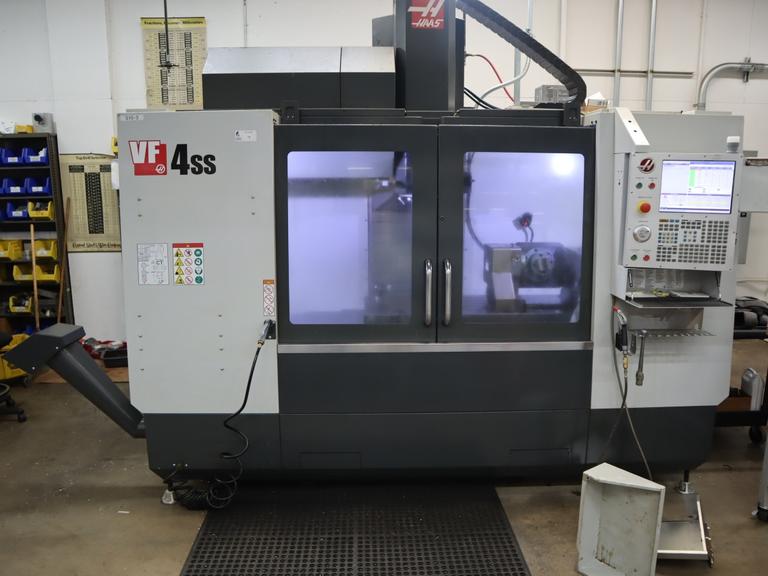 Haas VF-4SS 5-Axis CNC Vertical Machining Center,  12K RPM Spindle, 30 Station SMTC, TSC, Probing, Chip Auger, 4th and 5th Axis Drives with Haas TR-200Y Trunnion Table- NEW 2018