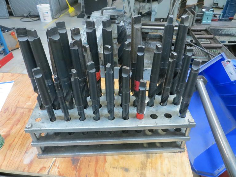 Assortment of Large Drills In Rack