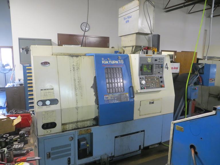 Kia Super KiaTurn 15 CNC Turning Center with Yasnac J50L CNC Control, 6" 3-Jaw Chuck, Tool Setter, 12-Tools, Tailstock, Chip Conveyor and MORE!