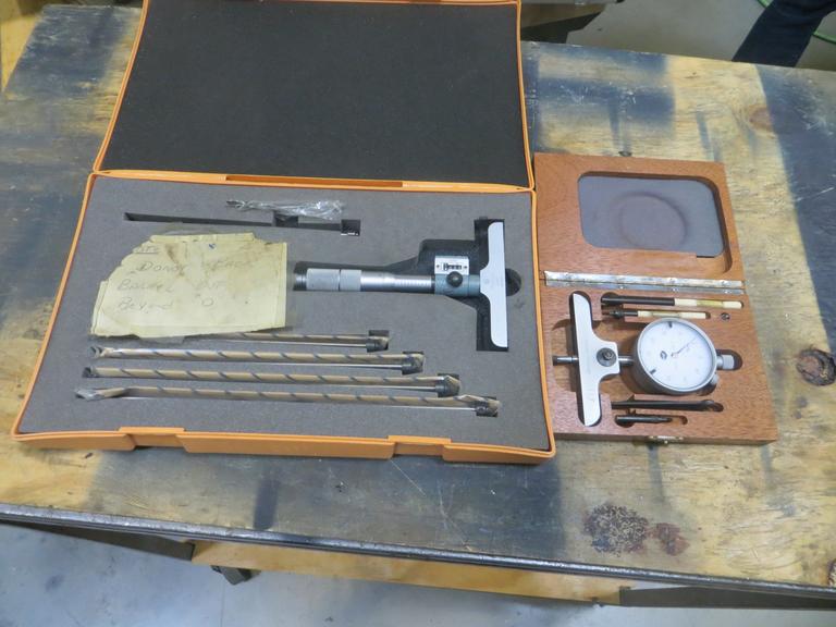 Depth Bore Gauge (2), 1 Mitutoyo and 1 Allina