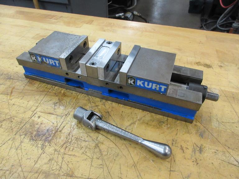 Kurt HDL4 4" Double Lock Machine Vise with Hard Jaws and Handle