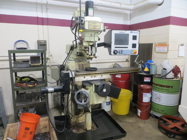 Acer Ultima 4VK CNC Vertical Knee Mill, Centurion 6 CNC Control, 10" x 50" Table, Kurt Power Draw Bar, Servo 140 Power Knee, Acu-Rite Scale on Quill, 