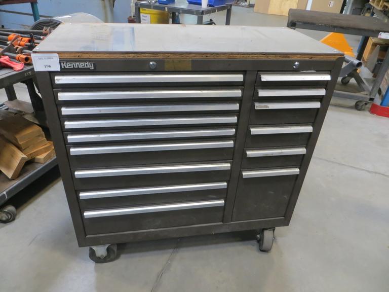 Kennedy 15 Drawer Rolling Tooling Cabinet with Contents