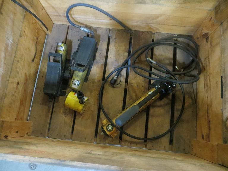 Enerpac Hand Pump and (2) Enerpac PA-133 Hydraulic Pump, Enerpac Hydraulic Ramp