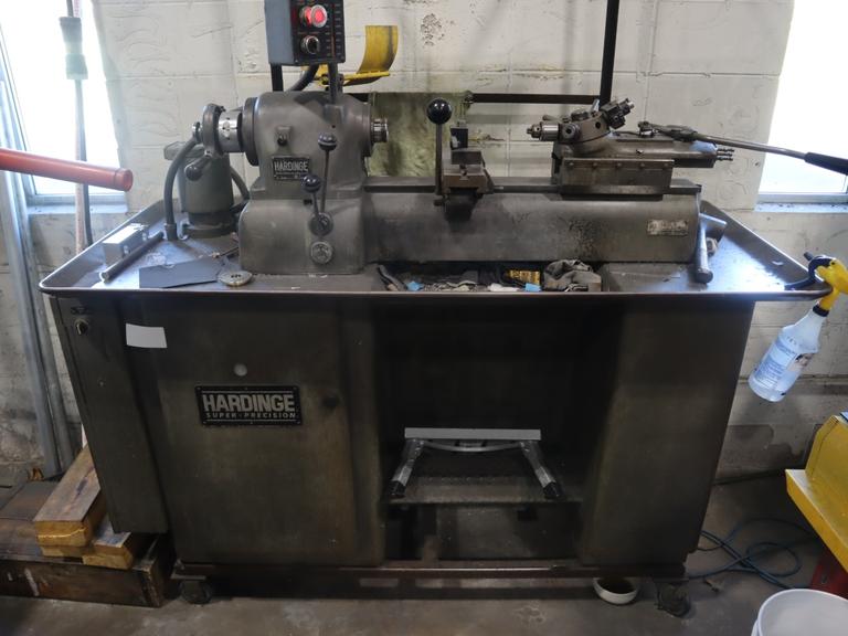 Hardinge DV-59 Second Operation Lathe, Variable Speed, 5C Collet Closer, Endworking Turret, Production Cross-Slide