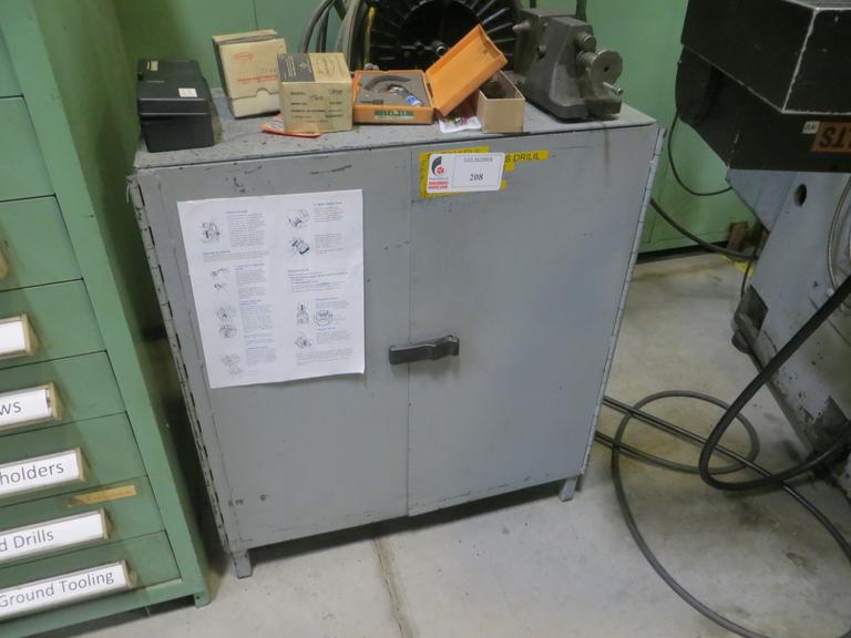 2 Door Metal Cabinet and Assorted Inspection Contents