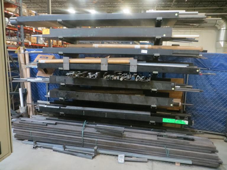Cantilever Rack, Adjustable w (14) Arms- Large Assortment of Stock