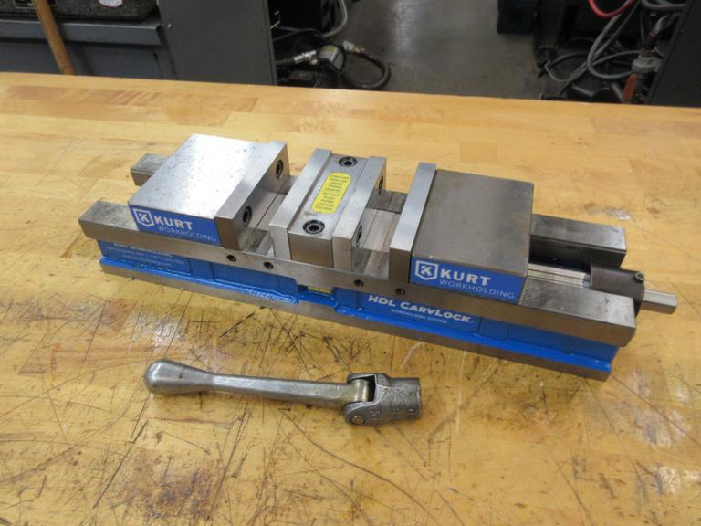 Kurt HDL4 4" Double Lock Machine Vise with Hard Jaws and Handle