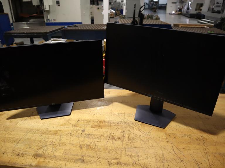 Dell 27" Monitors (2) with Swiveling Height Adjustable Stands ** No Cables Included**