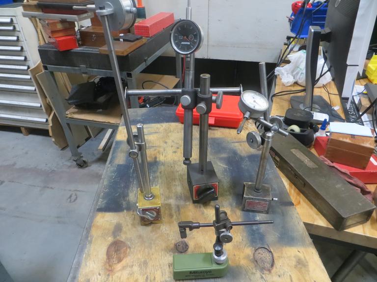 Micrometers (3) w 4 Assorted Magnetic Bases