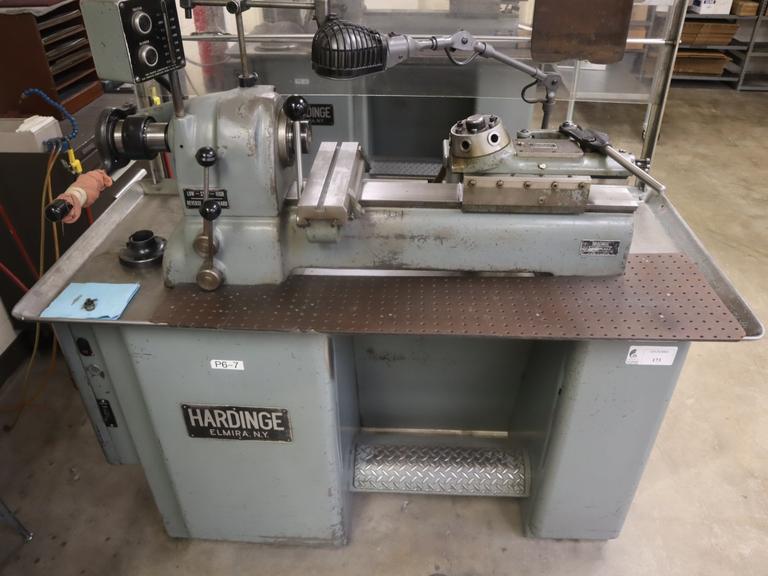 Hardinge DSM-59 Second Operation Lathe with Lever Operated 5C Collet Closer and 6-Station End Working Slide