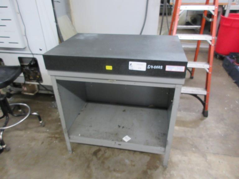 Granite Surface Plate, Black 36"x24"x4" on Metal Stand