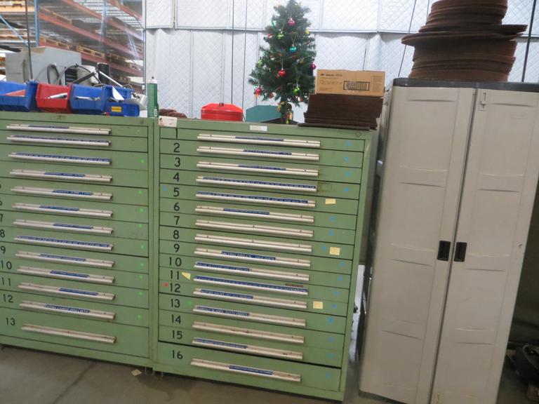 Heavy Duty 16 Drawer Cabinet AND Contents