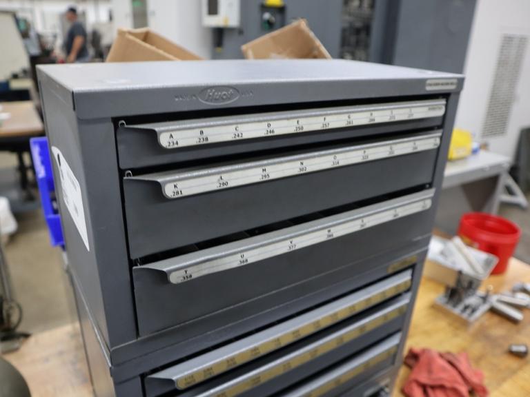 Huot Letter Stub Drill Index 3 Drawer with Contents