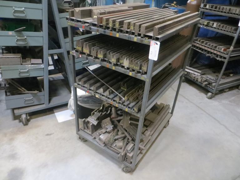 Press Brake Dies - Large Assortment on Cart w Casters