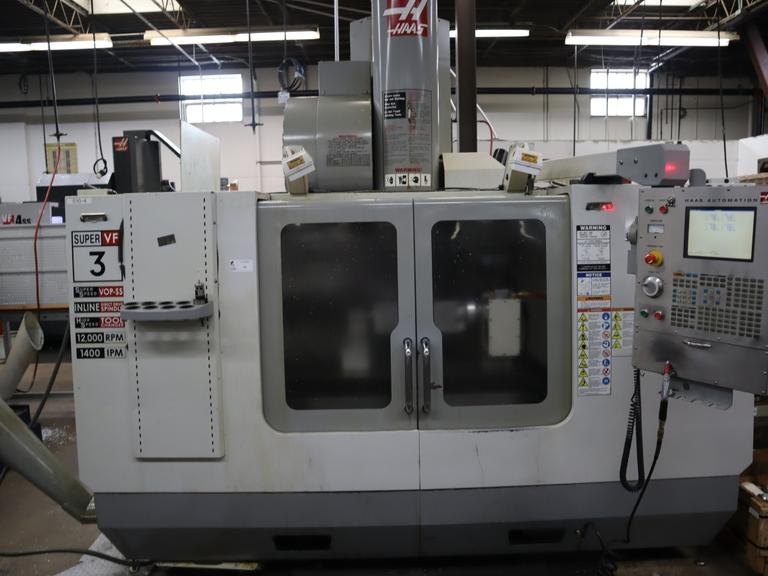 Haas VF-3SS CNC Vertical Machining Center, 12K Spindle, 24 Station SMTC, Probing, 4th-Axis Brushless Drive