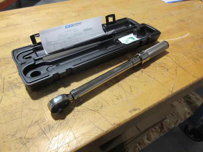 CDI 3/8 Inch Drive Adjustable Click Torque Wrench, Range 5-75 Ft Lbs / 10.2-98.3 Nm (752MFRMH) *New In Case*