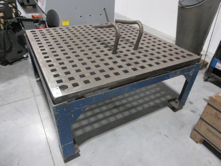 Weldsale Co. 5’ x 5’ Welding Table Platen and Assorted Tooling