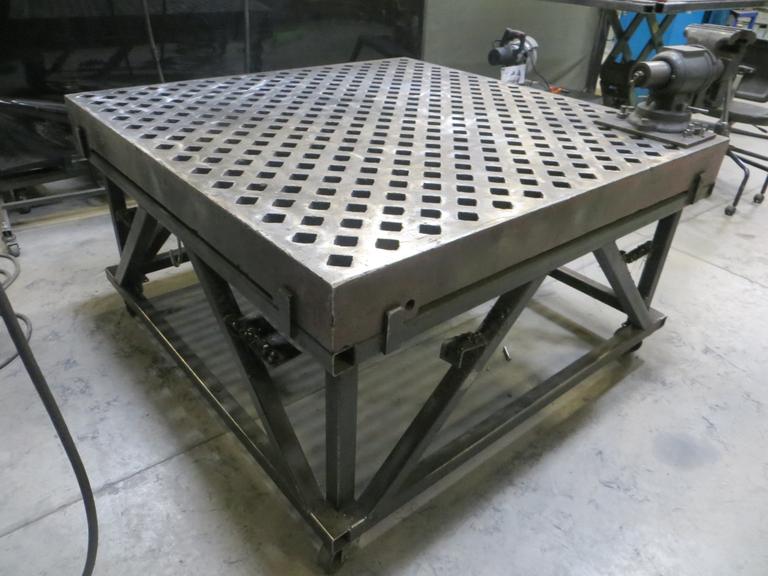 Heavy Duty Welding Table 60" x 60" w Stand, Portable on Casters