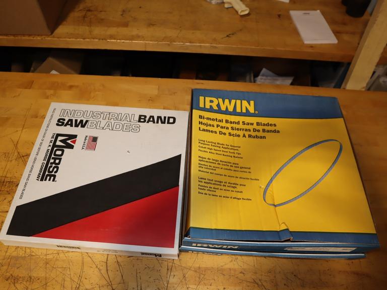 Bandsaw Blades Irwin and Morse (New In Boxes) 11'x3/4"x.035", 10' 10.5"x 3/4"