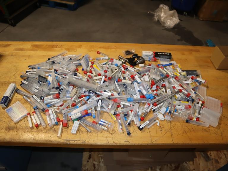 HUGE Assortment Of Carbide Endmills - All Shapes & Sizes, Few Modular Tool Holders