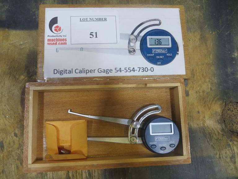 Fowler Digital Caliper Gage 54-554-7030-0 w Wood Box