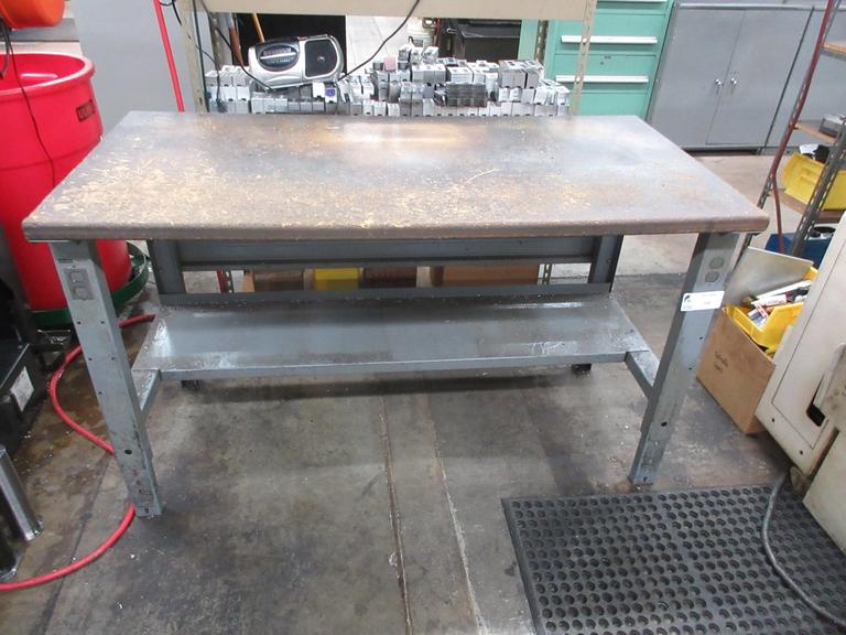 Uline Wood Top Work Bench with Lower Shelf
