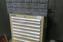 Kennedy 10 Drawer Heavy Duty Storage Cabinet w Contents AND Equipto Index w 18 Drawers AND Contents