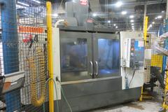 Haas VF-4 CNC Vertical Machining Center, Maincon CNC Control, 4th Drive, 24 ATC, Thru Spindle Coolant, 8100 RPM Gearbox Spindle, New 2013