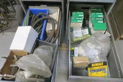 Cabinet w 4 Drawers (2) w Contents of Welding Supplies