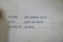 Kia Super KiaTurn 15 CNC Turning Center with Yasnac J50L CNC Control, 6" 3-Jaw Chuck, Tool Setter, 12-Tools, Tailstock, Chip Conveyor and MORE!