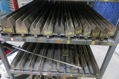 Press Brake Dies - Large Assortment on Cart w Casters