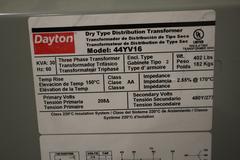 Dayton Dry Type Distribution Transformer 44YV16 