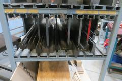 Press Brake Dies on Portable Rack w Contents