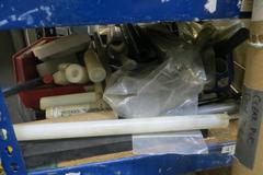 Shelving Unit w 5 Shelves & Contents