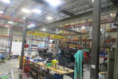 Overhead Shop Crane - Approx 34' X 24' area with (2) Single Girder Underslung Bridges, 1-CM Lodestar 1/2 Ton & 1-Duff Lynx 1/2 Ton Electric Hoists