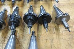 CAT40 End Mill Tool Holders (12pcs), Diameters 3/4", 1/2", 3/8", 1/4", 3/16", 1/8"