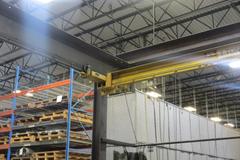 Overhead Shop Crane - Approx 16' X 20' Area with Aero Material Handling 1 Ton Under Slung Bridge Crane, ARO 1 Ton Air Operated Chain Hoist, 102" Under the Hook