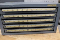 Huot Number Wire Guage Drill Index 5 Drawer