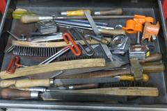 Craftsman 6 Drawer Rolling Tool Box w Hand Tools, Air Tools - Contents
