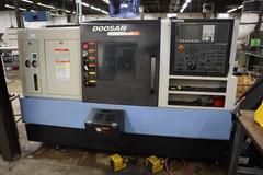 Doosan Lynx 300M CNC Turning Center with Live Milling, 12 Station Turret, 10" 3-Jaw Chuck, Tailstock, Tool Presetter, Parts Catcher, Chip Conveyor
