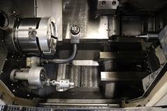Daewoo Lynx 200LC CNC Turning Center, 8" 3-Jaw Chuck, 10 Station Turret, Tool Presetter, Tailstock, Chip Conveyor, Parts Catcher