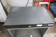 Granite Surface Plate, Black 36"x24"x4" on Metal Stand