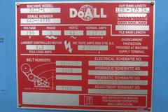 DoAll 3613-1 Vertical Band Saw, 36" Throat, 30-1/2" x 24" Table, Work Light